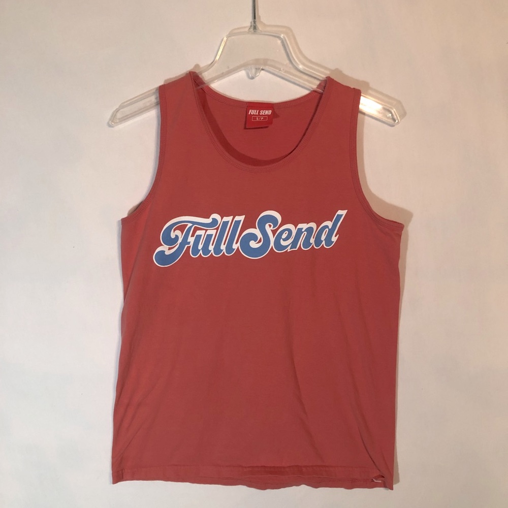 🟢 3/$25 Nelk Boys “Full Send” Coral Tank Top Mens S